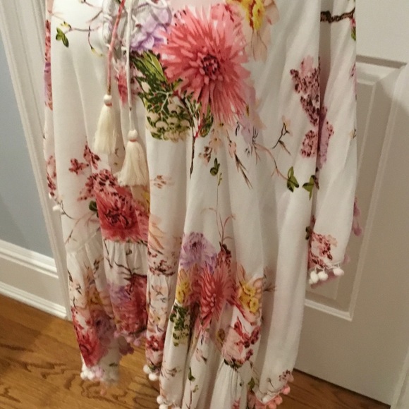 FUN Z&L SUMMERY PONCHO TOP W/ CUTE FRINGE SZ S/M - Picture 15 of 16